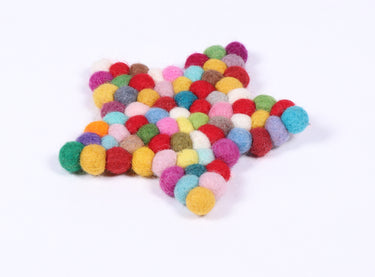 Star shaped felt coaster/Felt ball coaster